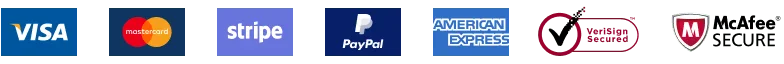 Accepted payment methods and security badges